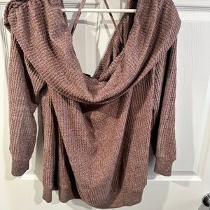 Torrid Women's Cowl Neck Sweater in Dusty Rose